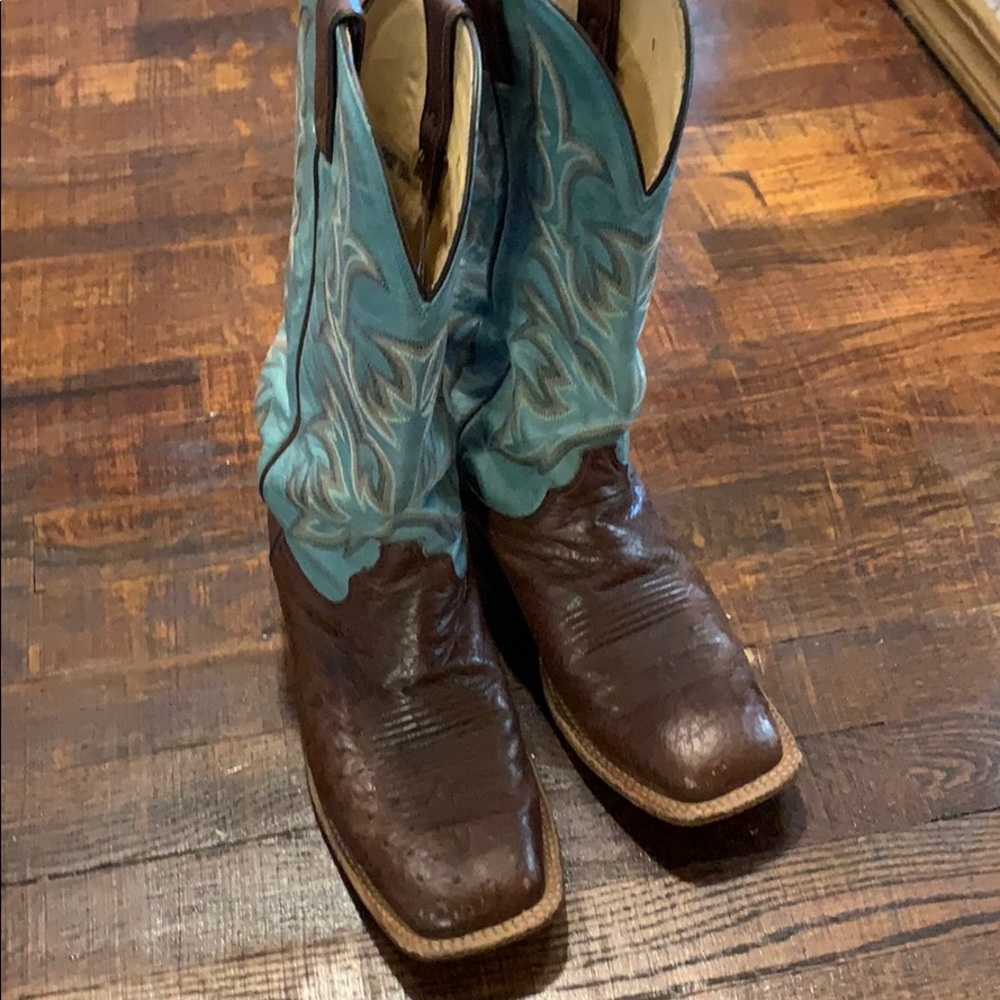 Justin Smooth Ostrich Boots